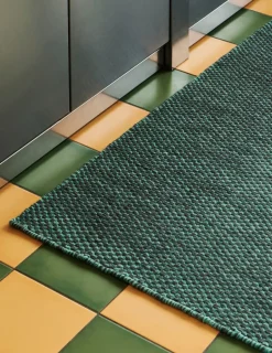 HAY Alfombras De Pasillo|Alfombras De Lana<Alfombra kelim Moiré 80x200 cm, Emerald green Verde
