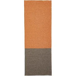 Brita Sweden Alfombra Moor mud (negro-terracota), 70x200 cm NaranjaNegro Best