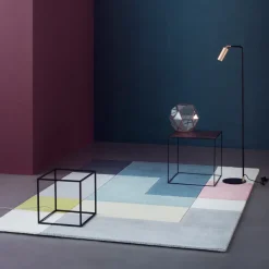Linie Design Alfombra Ometri, Aqua, 200x300 cm, aqua, 200x300 cm Azul Clearance