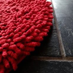 Etol Design Alfombra redonda Rasta Ø120 cm, Rojo