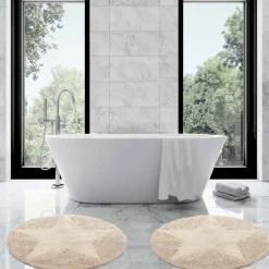 Etol Design Alfombra redonda Star, natural Beige Outlet