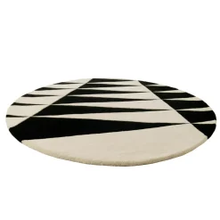 Etol Design Alfombra redonda Stockholm, redonda Ø 140 cm NegroBlanco Sale