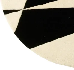 Etol Design Alfombra redonda Stockholm, redonda Ø 140 cm NegroBlanco Sale