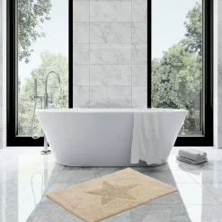 Etol Design Alfombras De Baño<Alfombra Star, pequeña, natural Beige