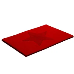 Etol Design Alfombra Star, pequeña, Rojo Hot