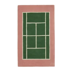 OYOY Alfombra Tennis, Green-rose, 88x150 cm VerdeBeige Online