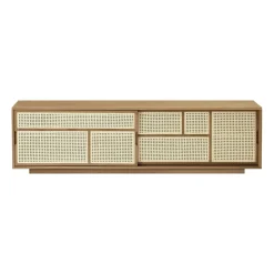 Design House Stockholm Mesas Para Tv Y Media|Mesas Para Tv Y Media<Aparador Air low, Roble, ratán Marrón