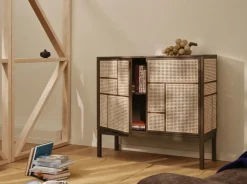 Design House Stockholm Aparador Air, Roble oscuro, 120x110 cm, con patas Marrón Best