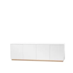 A2 Aparador Beam, Lacado , base de roble aceitado Blanco New