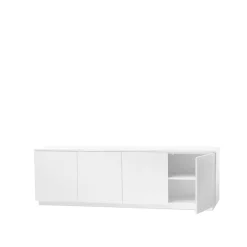 A2 Aparador Beam, Lacado , base blanca Blanco Hot