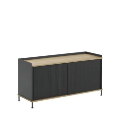 Muuto Mesas Para Tv Y Media|Mesas Para Tv Y Media<Aparador Enfold Low, Black-Oak-Metal Negro