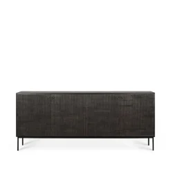 Ethnicraft Cómodas Y Aparadores|Cómodas Y Aparadores<Aparador Grooves, Black 4 puertas Negro