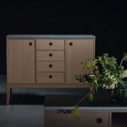 Mavis Aparador Höllviken, Roble blanqueado Beige New