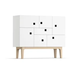 Zweed Aparador Peep C1, , roble pigmentado Blanco Clearance