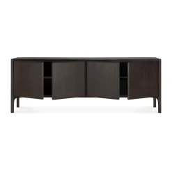 Ethnicraft Cómodas Y Aparadores|Cómodas Y Aparadores<Aparador PI, Teca dark brown, 4 puertas Marrón