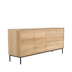 Ethnicraft Cómodas Y Aparadores|Cómodas Y Aparadores<Aparador Whitebird, Roble-metal 2 puertas 3 cajones Beige
