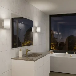 Herstal Aplique de pared Evoke L, -vidrio opalino Blanco Online