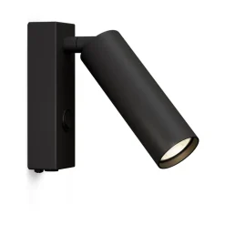 Herstal Aplique de pared Pipeline, mate Negro