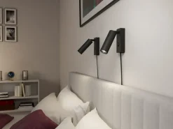 Herstal Aplique de pared Pipeline, mate Negro