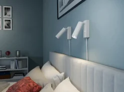 Herstal Aplique de pared Pipeline, mate Blanco Online