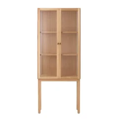Audo Copenhagen Vitrinas Y Gabinetes|Vitrinas Y Gabinetes<Armario con puertas de vidrio Curiosity glasdörr 168 cm, Oak Beige