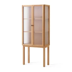 Audo Copenhagen Vitrinas Y Gabinetes|Vitrinas Y Gabinetes<Armario con puertas de vidrio Curiosity glasdörr 168 cm, Oak Beige