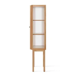 Audo Copenhagen Vitrinas Y Gabinetes|Vitrinas Y Gabinetes<Armario con puertas de vidrio Curiosity glasdörr 168 cm, Oak Beige