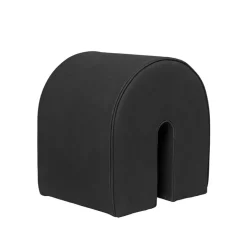 Kristina Dam Studio Asiento puf Curved, Cuero Negro Sale