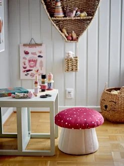 Bloomingville Sillas Infantiles|Pufs<Asiento puff Lue Ø37x30 cm, Rojo