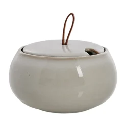 Lene Bjerre Azucarero con tapa Amera Ø13 cm, White sands Blanco Hot