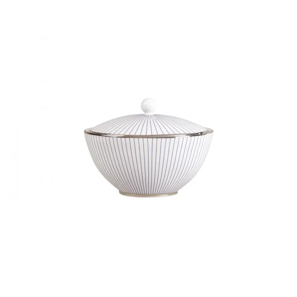 Wedgwood Azucareros<Azucarero con tapa Pinstripe, Blanco