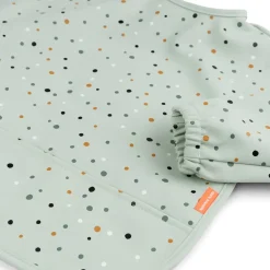 Done by deer Babero con mangas Happy Dots, Green Verde Hot