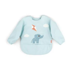 Done by deer Baberos<Babero con mangas Playground, Blue Azul