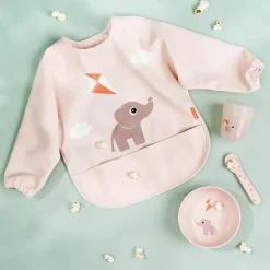 Done by deer Babero con mangas Playground, Powder Beige Discount