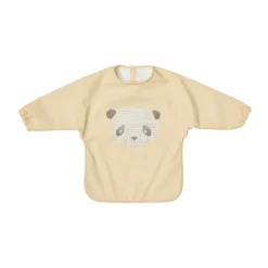 OYOY Baberos<Babero panda con mangas Lun Lun, Butter Beige
