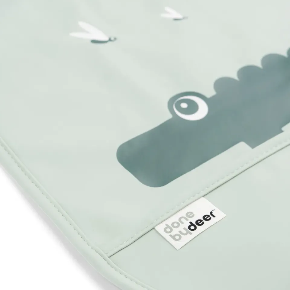 Done by deer Baberos<Baberos con velcro Croco 2-pack, Green Verde