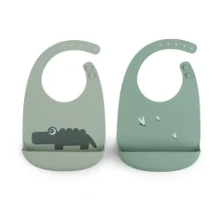 Done by deer Baberos<Baberos Croco 2-pack, Green Verde