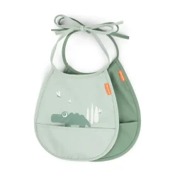 Done by deer Baberos Croco Tiny, 2-pack, Green Verde Clearance
