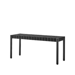 &Tradition Banco Betty TK4, Black, asiento de banda de lino trenzada Negro Clearance
