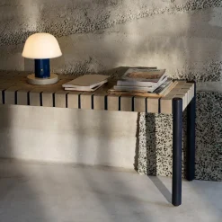 &Tradition Bancos<Banco Betty TK4, Oak, asiento de banda de lino trenzada Beige