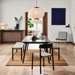 &Tradition Bancos<Banco Betty TK5, Oak, asiento de banda de lino trenzada Beige