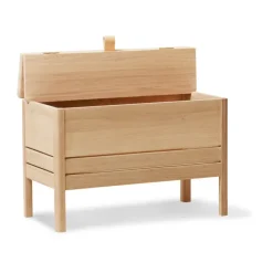 Form & Refine Banco con almacenamiento A Line 68 cm, Roble aceitado blanco Beige Sale