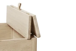 Form & Refine Banco con almacenamiento A Line 68 cm, Roble aceitado blanco Beige Sale