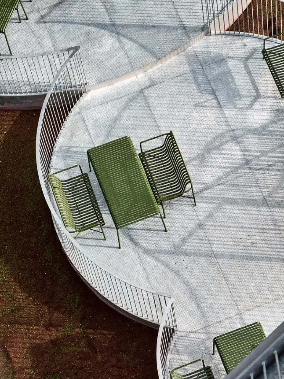 HAY Sofás De Jardín Y Bancos De Jardín|Sofás De Jardín Y Bancos De Jardín<Banco con reposabrazos Palissade Dining, Olive Verde