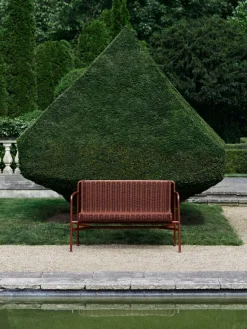 HAY Sofás De Jardín Y Bancos De Jardín|Sofás De Jardín Y Bancos De Jardín<Banco con reposabrazos Palissade Cord Dining, Iron red Rojo