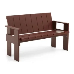 HAY Banco Crate Dining Bench de pino lacado, hierro Rojo Best