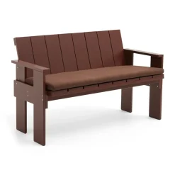 HAY Banco Crate Dining Bench de pino lacado, hierro Rojo Best