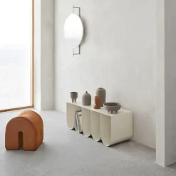 Kristina Dam Studio Banco Curved, Beige Outlet