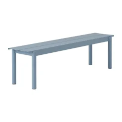 Muuto Banco de acero Linear steel bench 170 cm, Pale blue Azul