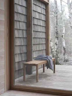 Muuto Sofás De Jardín Y Bancos De Jardín|Sofás De Jardín Y Bancos De Jardín<Banco de acero Linear steel bench 170 cm, Burnt orange Amarillo